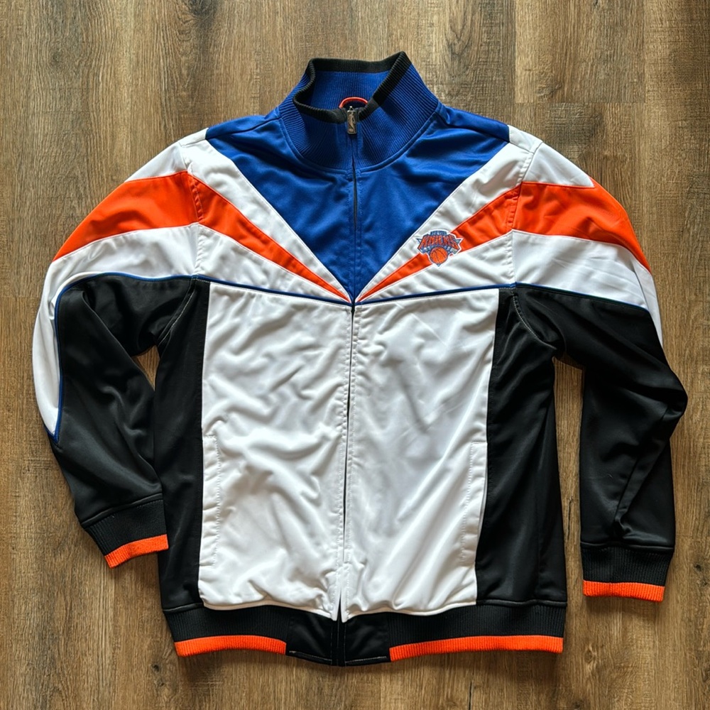 UNK NBA New York Knicks Blue Label Full Zip Warmup Sweater Man’s Size XL